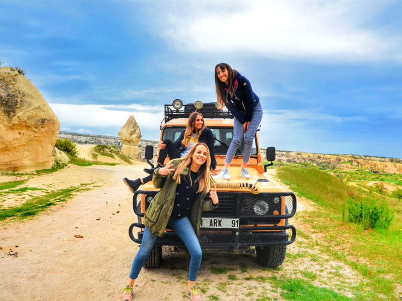 Cappadocia Jeep safari girls having fun